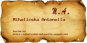 Mihalicska Antonella névjegykártya